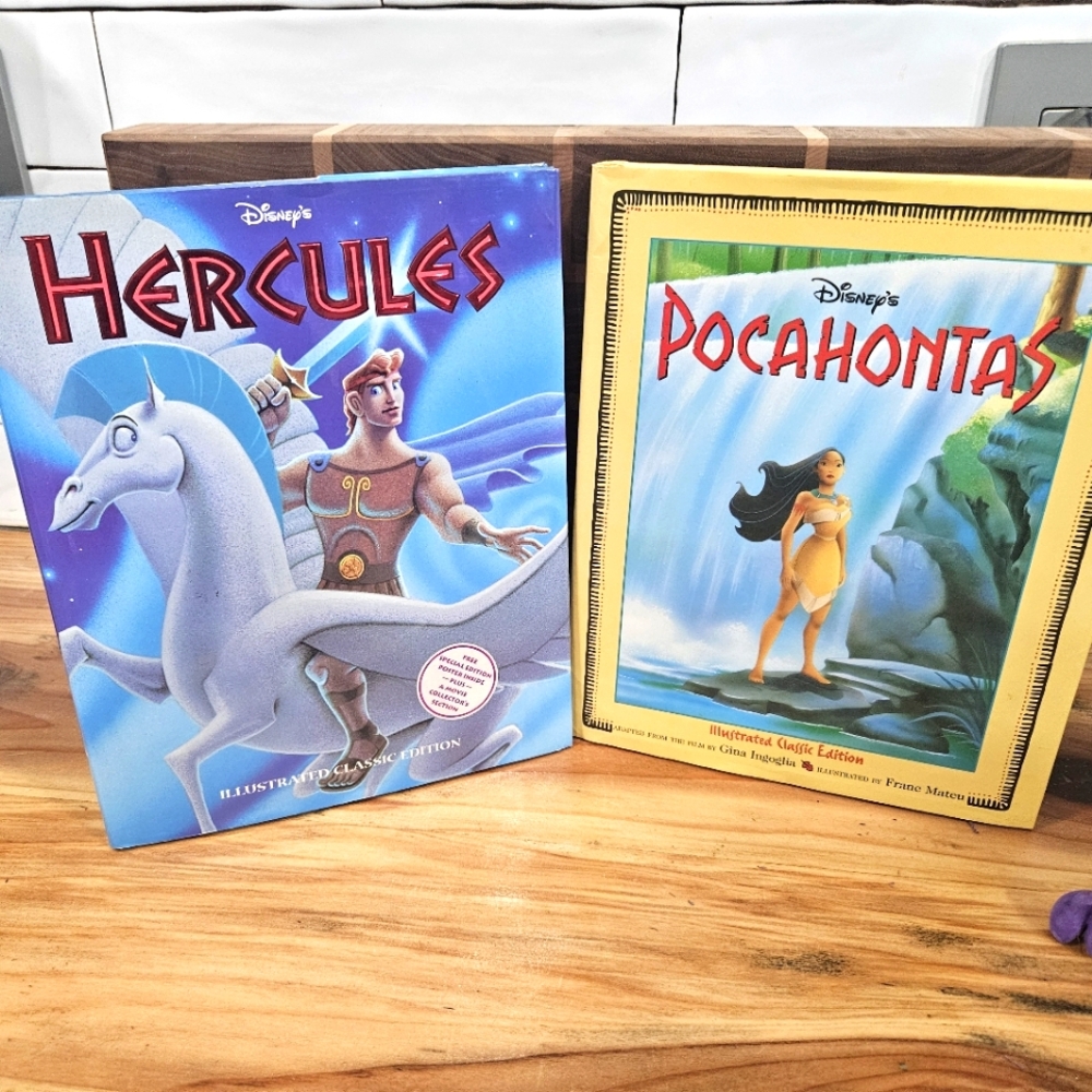 Disney Classic Stories of Pocahontas & Hercules Hardback Children's Book Bundle